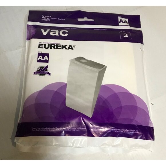 Eureka AA Vacuum Bags For 4300-4600 Series Uprights 3 per Pack X 2 Packages - Picture 3 of 5